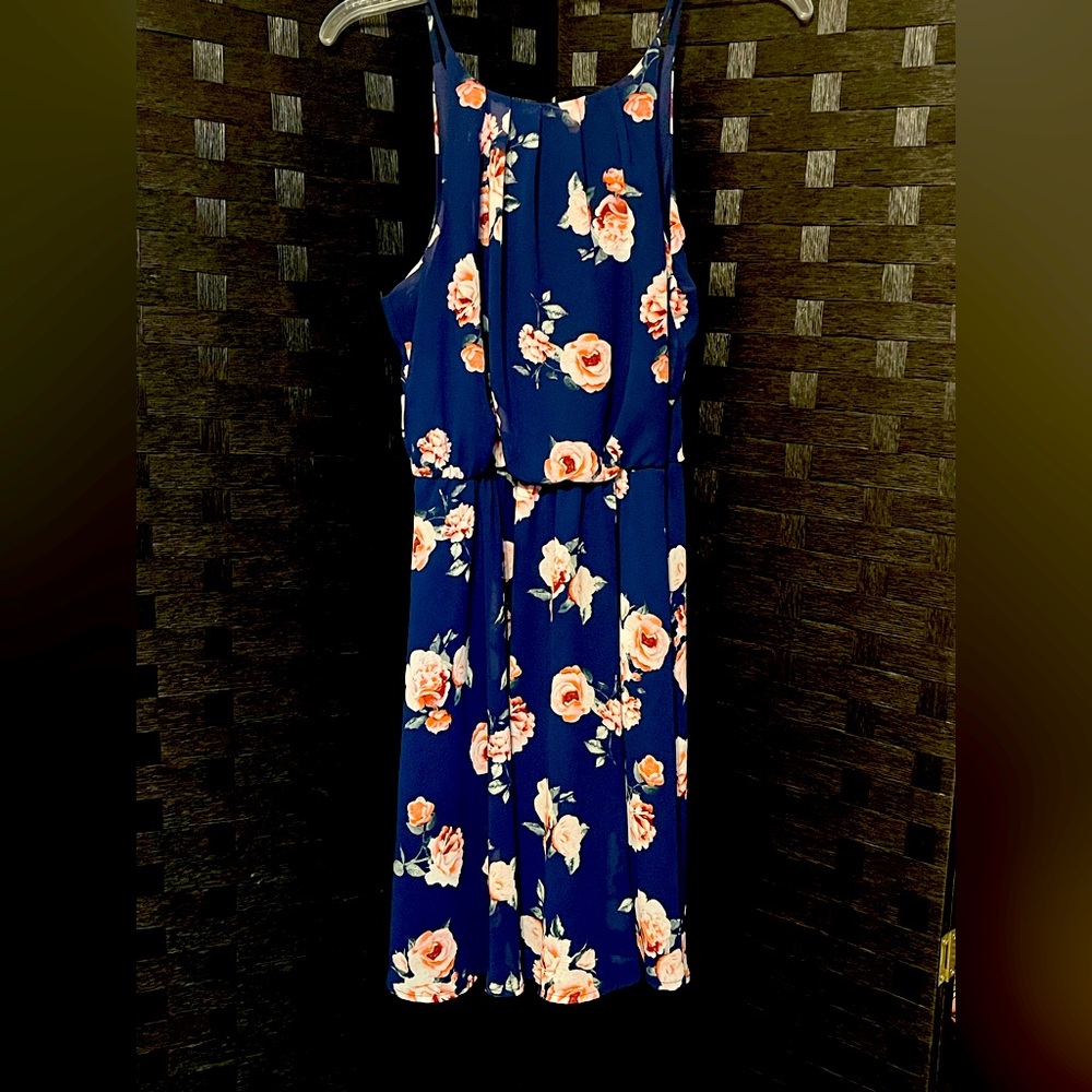 Blue Rain Women’s Navy Blue Floral Dress Navy Gorgeous flowy